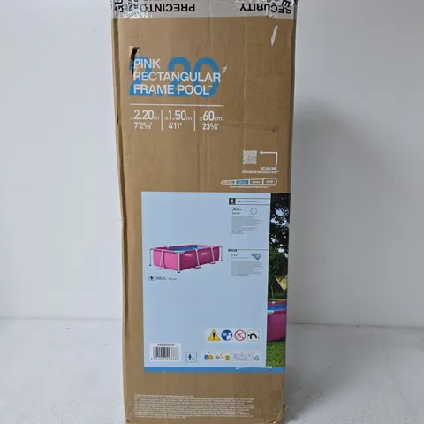 INTEX PINK RECTANGULAR FRAME POOL 2.20M X 1.50M X 0.60M