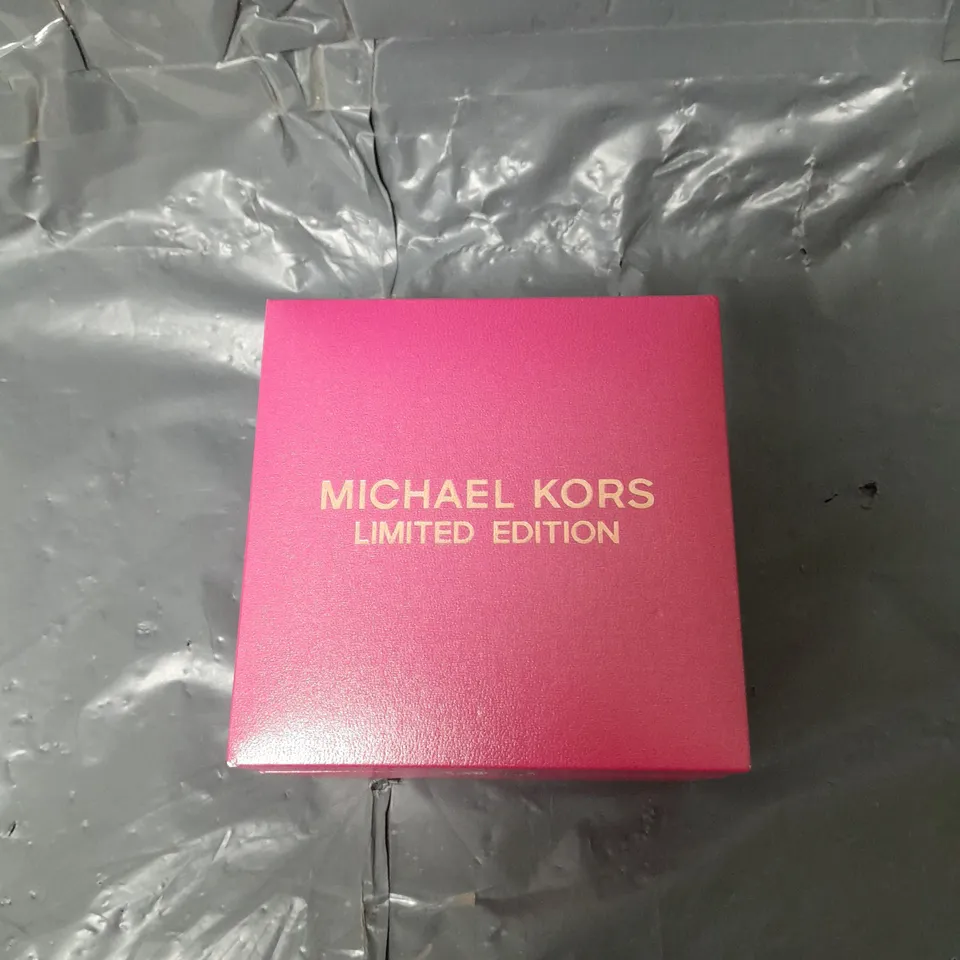 MICHAEL KORS LIMITED EDITION RUNWAY CHRONOGRAPH DEEP PINK STAINLESS STEEL WATCH