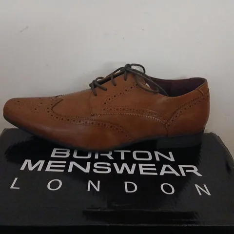 BURTON MENSWEAR LONDON BROWN LEATHER BROGUES – MEN'S SHOES SIZE 9