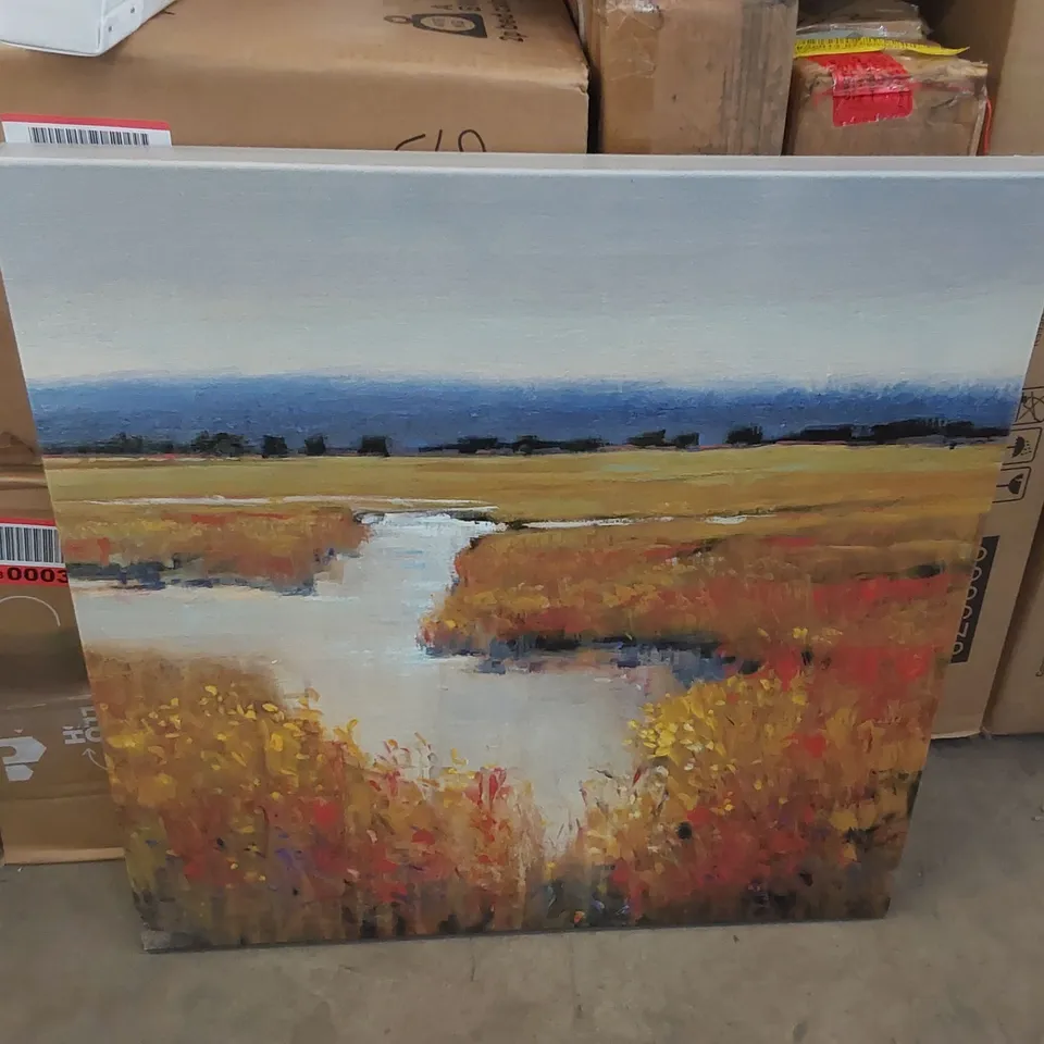 BOXED MARSH LAND I - WRAPPED CANVAS ART PRINT 