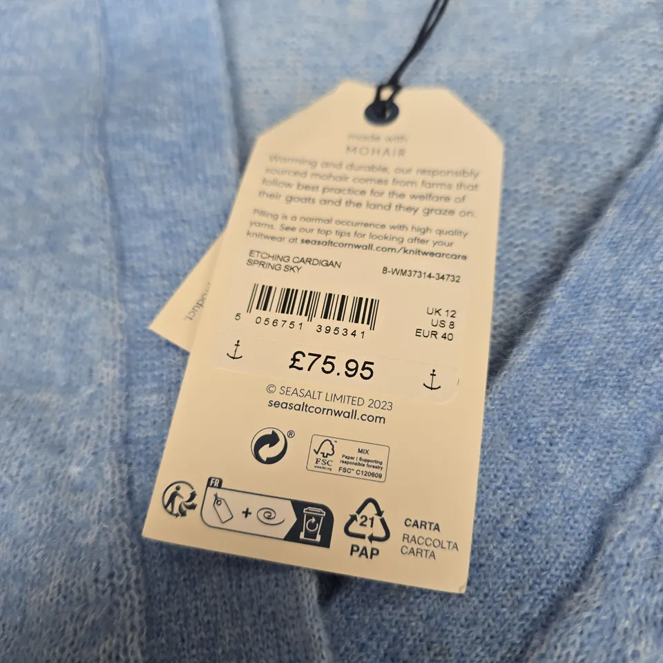 SEASALT CORNWALL ETCHING CARDIGAN - SIZE 12