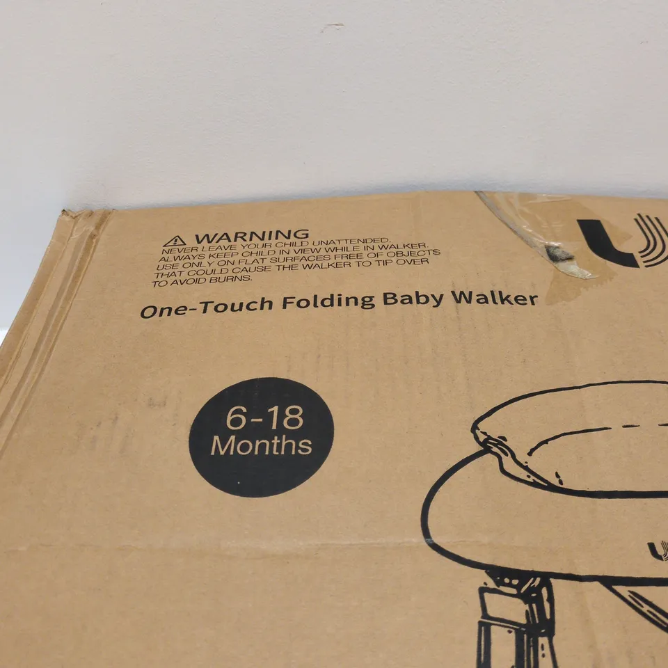 One-Touch Folding Baby Walker – Boxed (6–18 months)