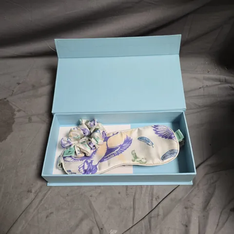 DUCK & DRY LONDON SILK EYE MASK AND SCRUNCHIE 