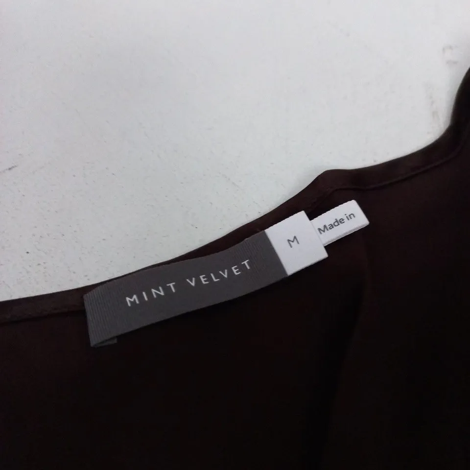 MINT VELVET BROWN VELVET DRESS – SIZE M