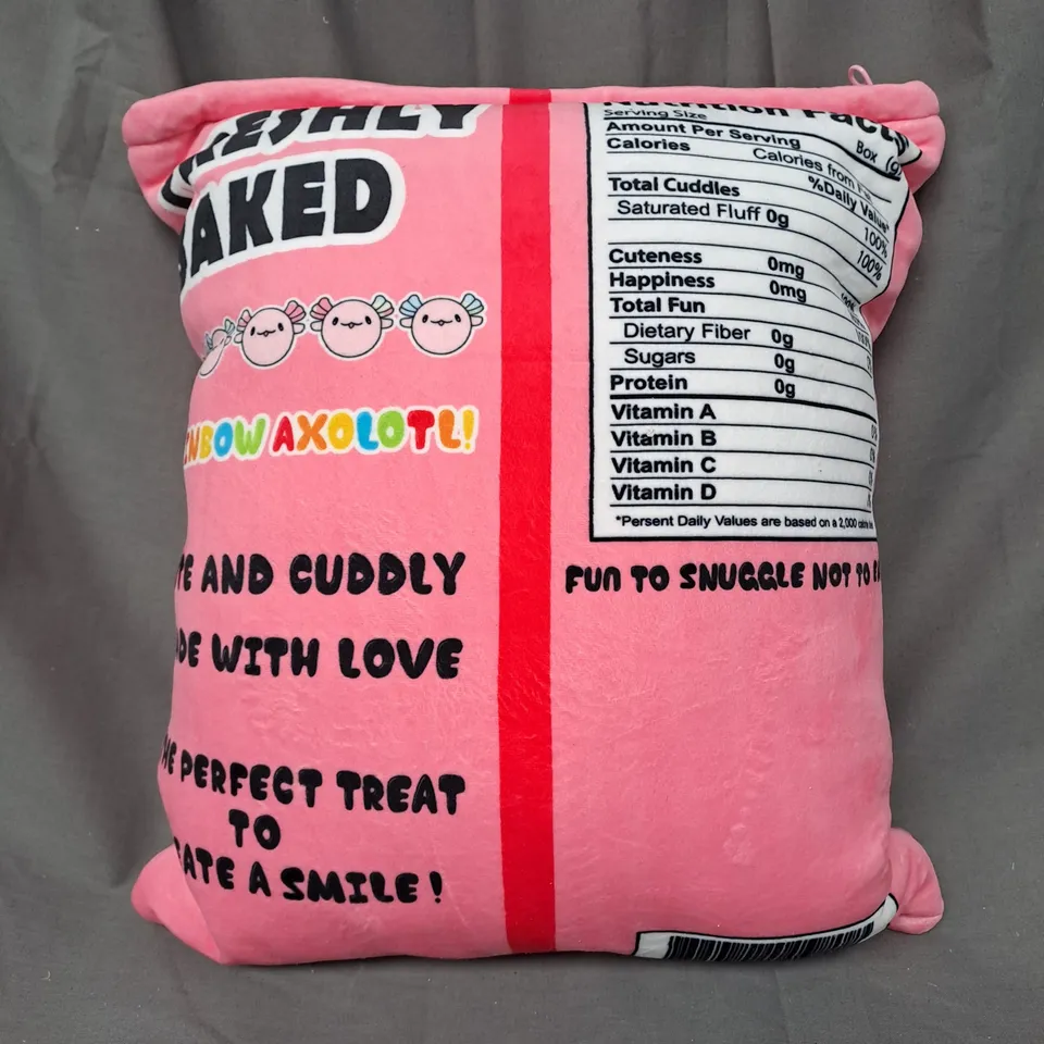 RAINBOW AXOLOTL  CUTE SNACK PILLOW STUFFED ANIMAL TOYS KAWAII CUTE PLUSH DOLL CUSHION