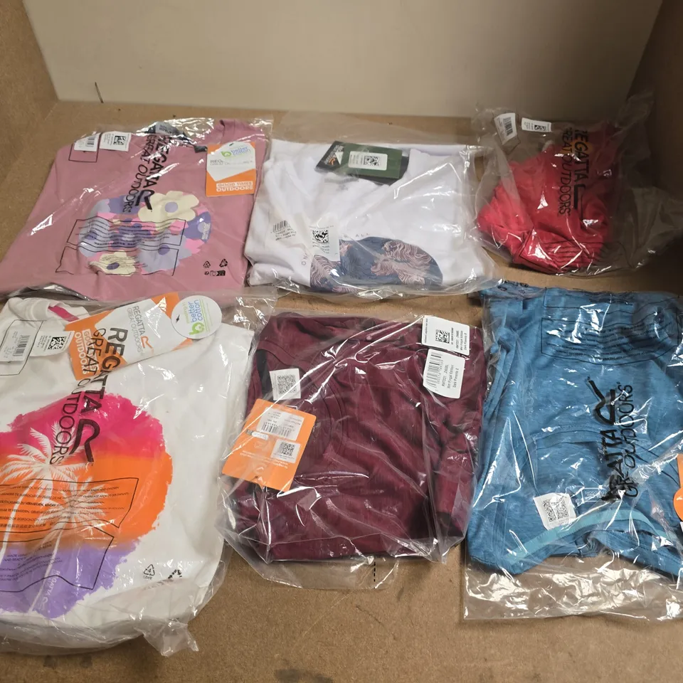 APPROXIMATELY 20 ASSORTED REGATTA WOMENS TOPS IN VARIOUS DESIGNS, SIZES & STYLES
