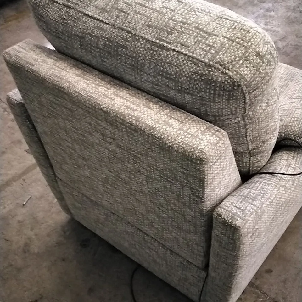 QUALITY BRITISH DESIGNED & MANUFACTURED G PLAN SPENCER POWER RECLINER ARMCHAIR REMCO LIGHT GREY FABRIC