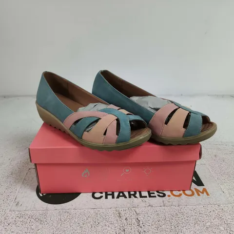 DR LIGHTFOOT SUSAN SHOES PINK/BLUE UK 6 BOXED