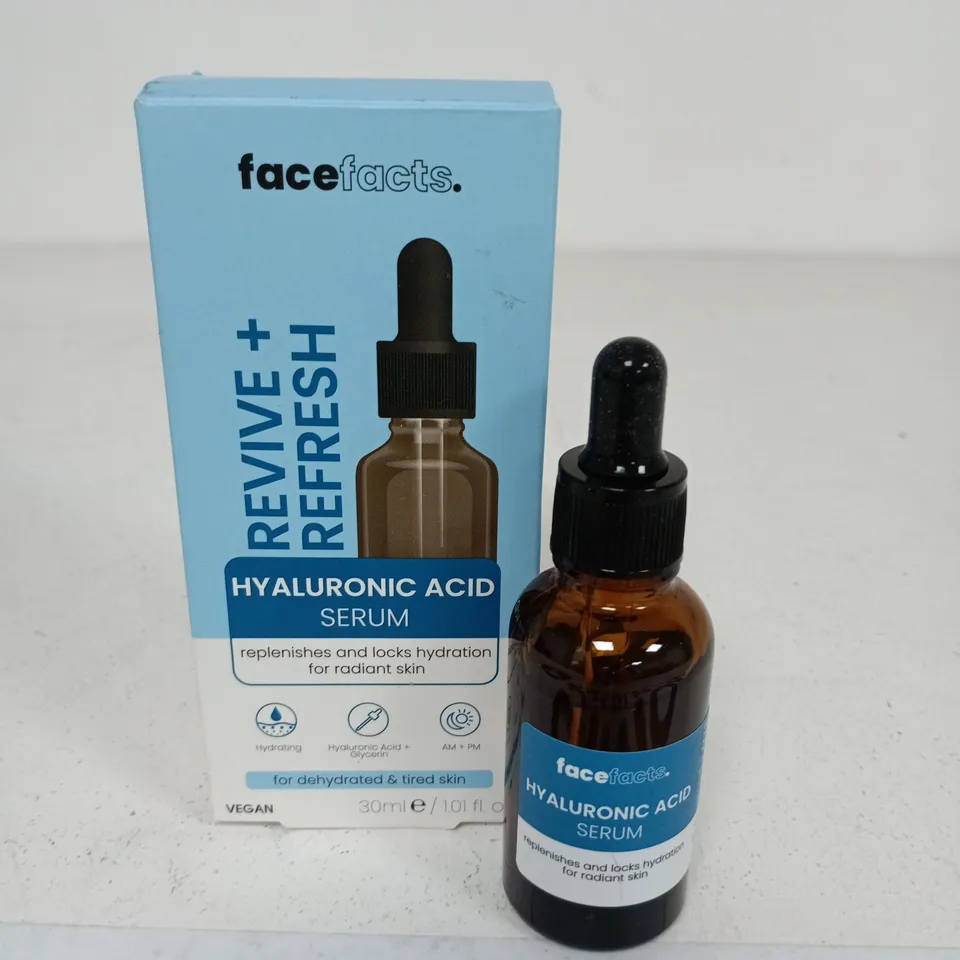 FACEFACTS HYALURONIC ACID SERUM – REVIVE + REFRESH, 30 ML – VEGAN