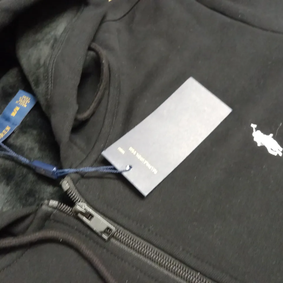 POLO RALPH LAUREN BLACK ZIP THROUGH HOODIE - M/M