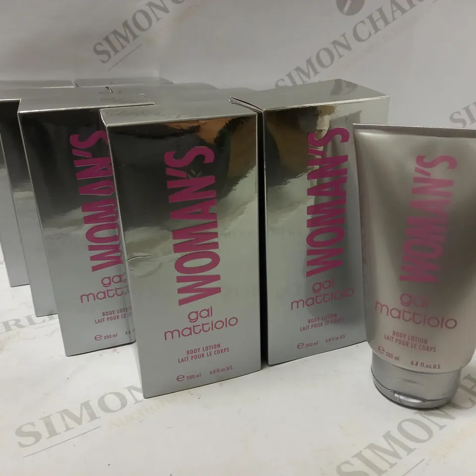 LOT OF 8 X 200ML GAI MATTIOLO WOMAN’S BODY LOTION