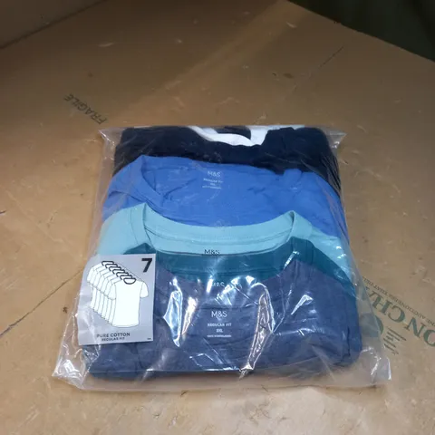 7X M&S SHIRTS IN VARIABLE COLOURS SIZE 2XL
