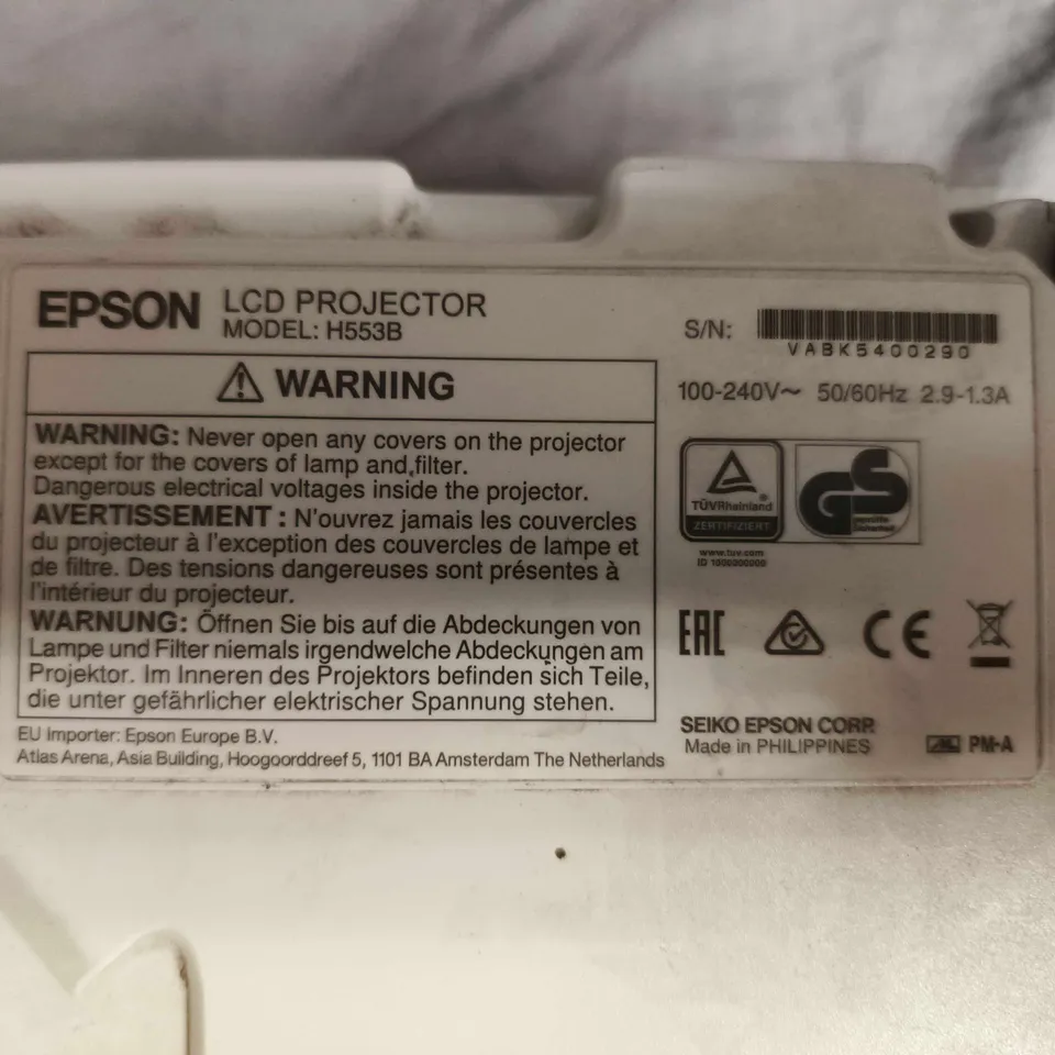 EPSON LCD PROJECTOR H5553B