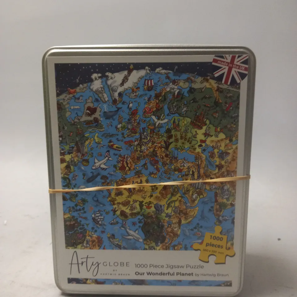 ARTY GLOBE 1000 PIECE JIGSAW PUZZLE - OUR WONDERFUL PLANET 