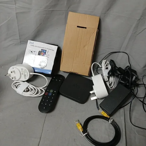 APPROXIMATELY 12 ASSORTED HOUSEHOLD ITEMS TO INCLUDE ENDOSCOPE, REMOTES, CABLES, ETC