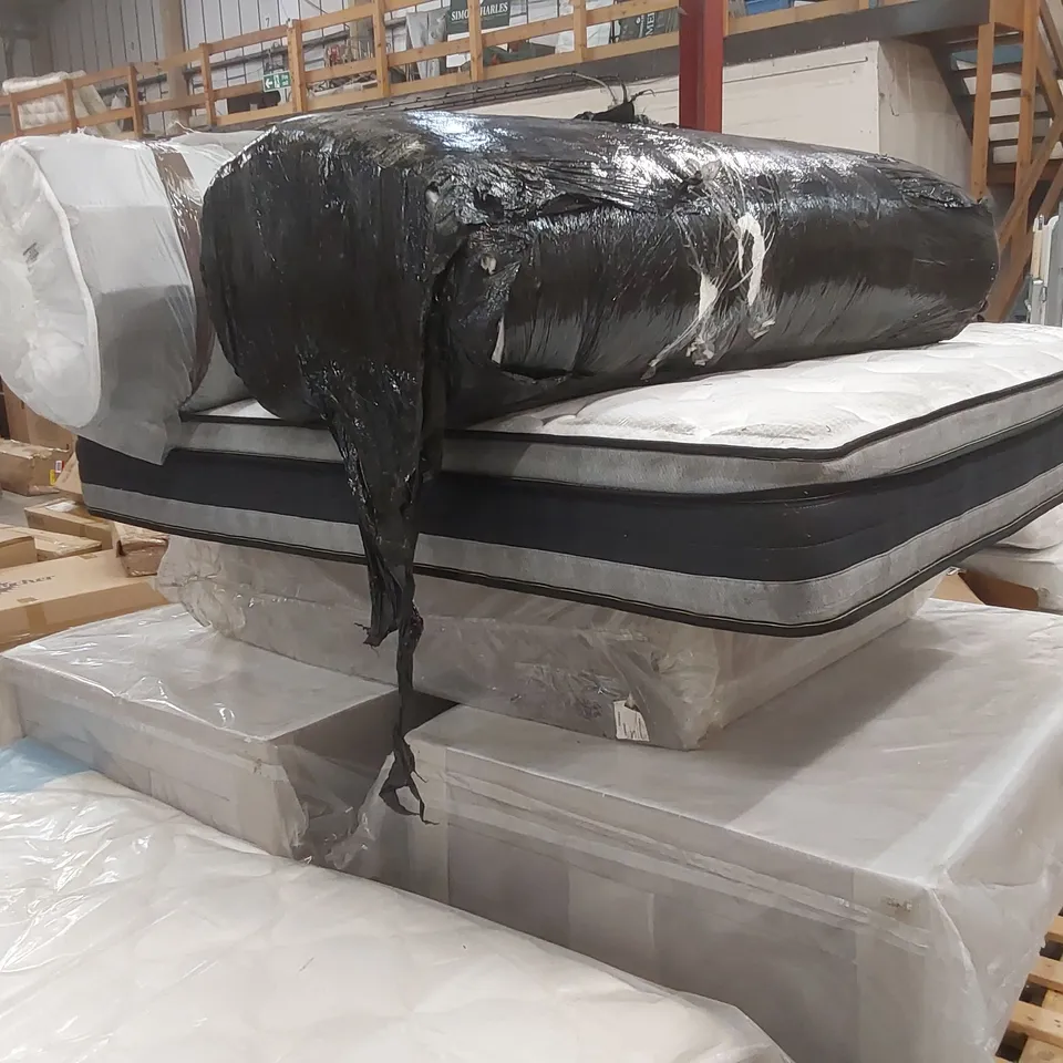 PALLET CONTAINING 3x DIVAN BASE PARTS, 3x MATTRESSES 