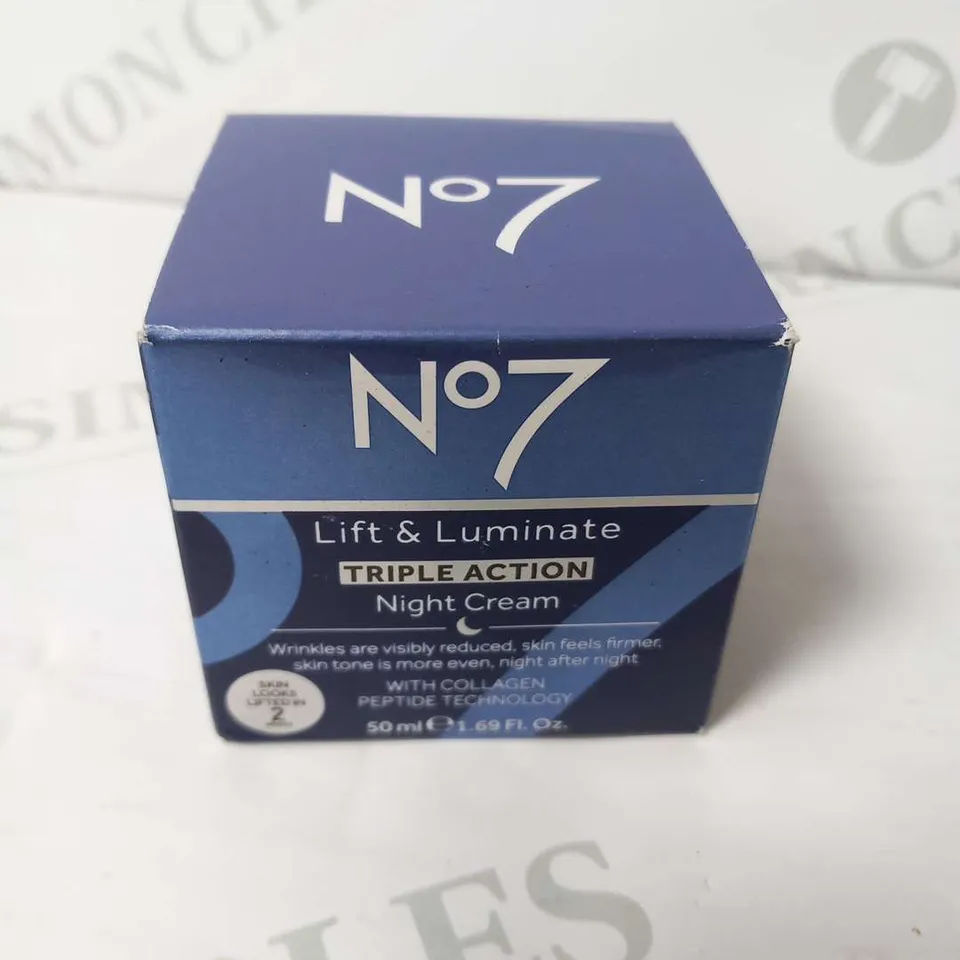 BOXED NO.7 LIFT AND LUMINATE TRIPLE ACTION NIGHT CREAM 50ML