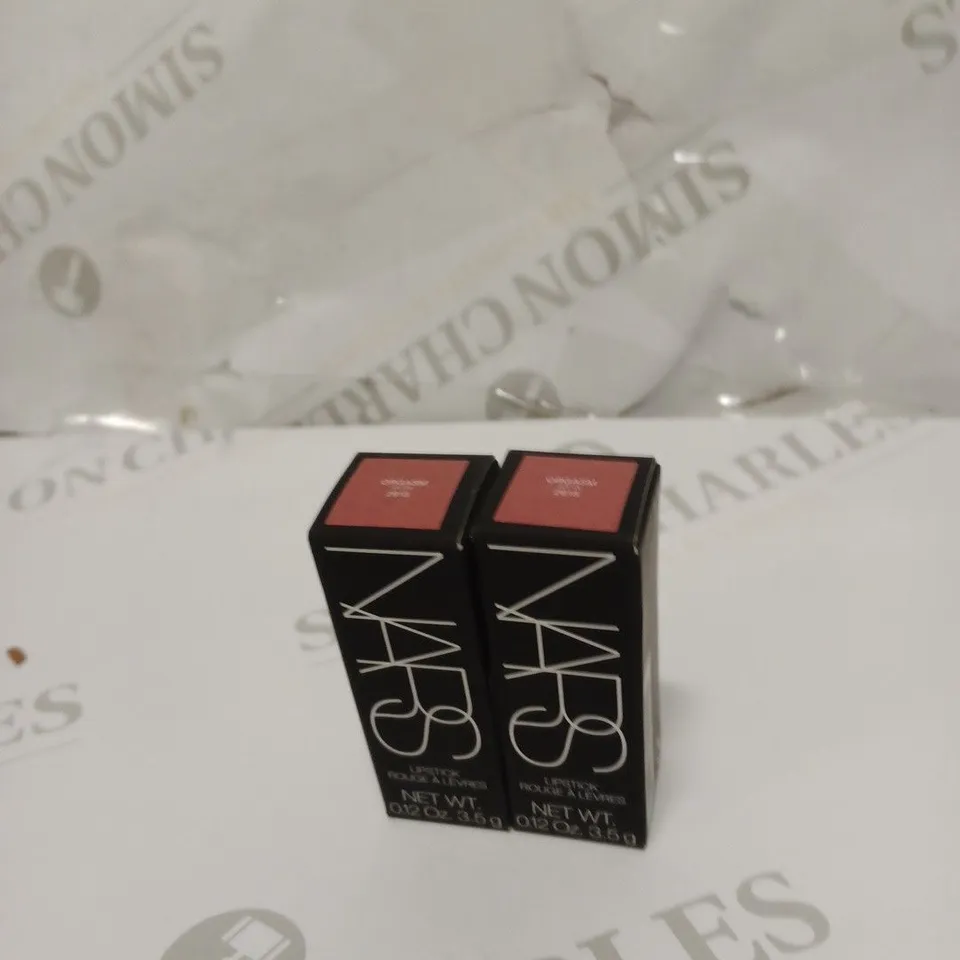 LOT OF 2 NARS LIPSTICK, ORGASM (SATIN) 2915 (3.5G/0.12OZ)