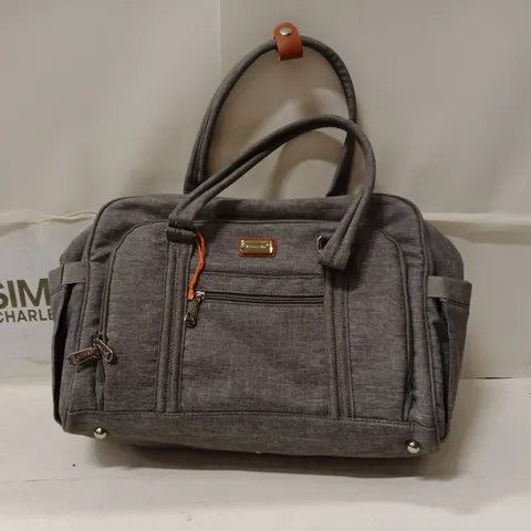 GREY FABRIC SHOULDER BAG / LAPTOP BAG (WELAVILA)