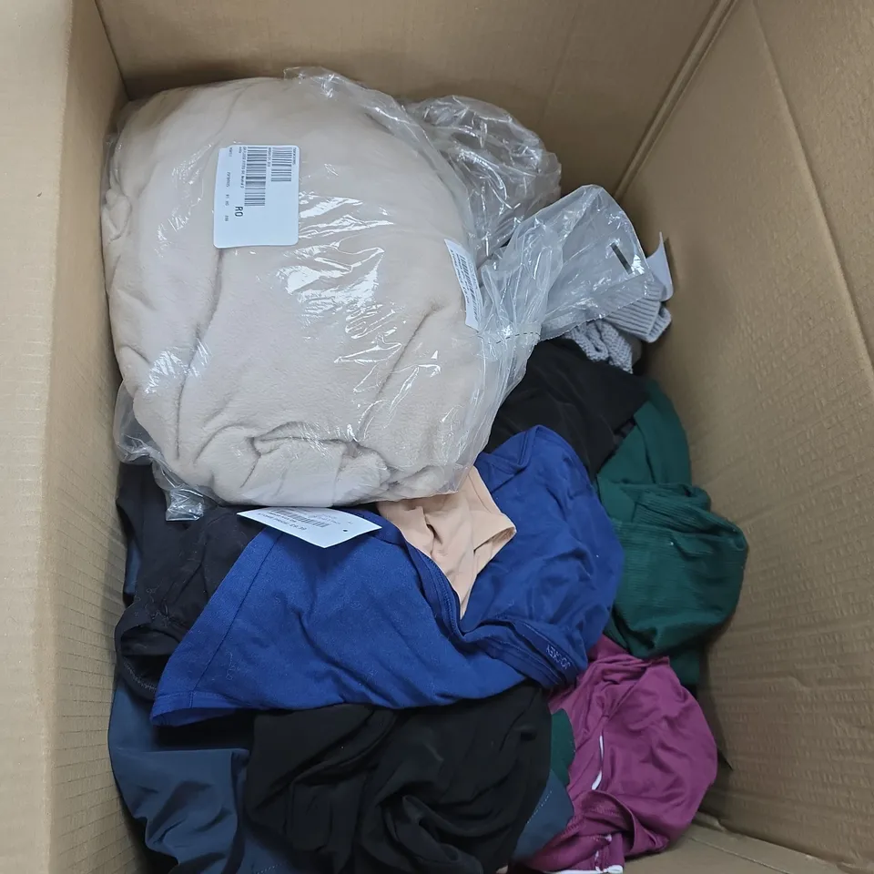 LARGE QUANTITY OF ASSORTED ITEMS TO INCLUDE PAIR OF 1.5L WATER BOTTLES, FOOD CHOPPER, ASSORTMENT OF CLOTHING, ETC - COLLECTION ONLY