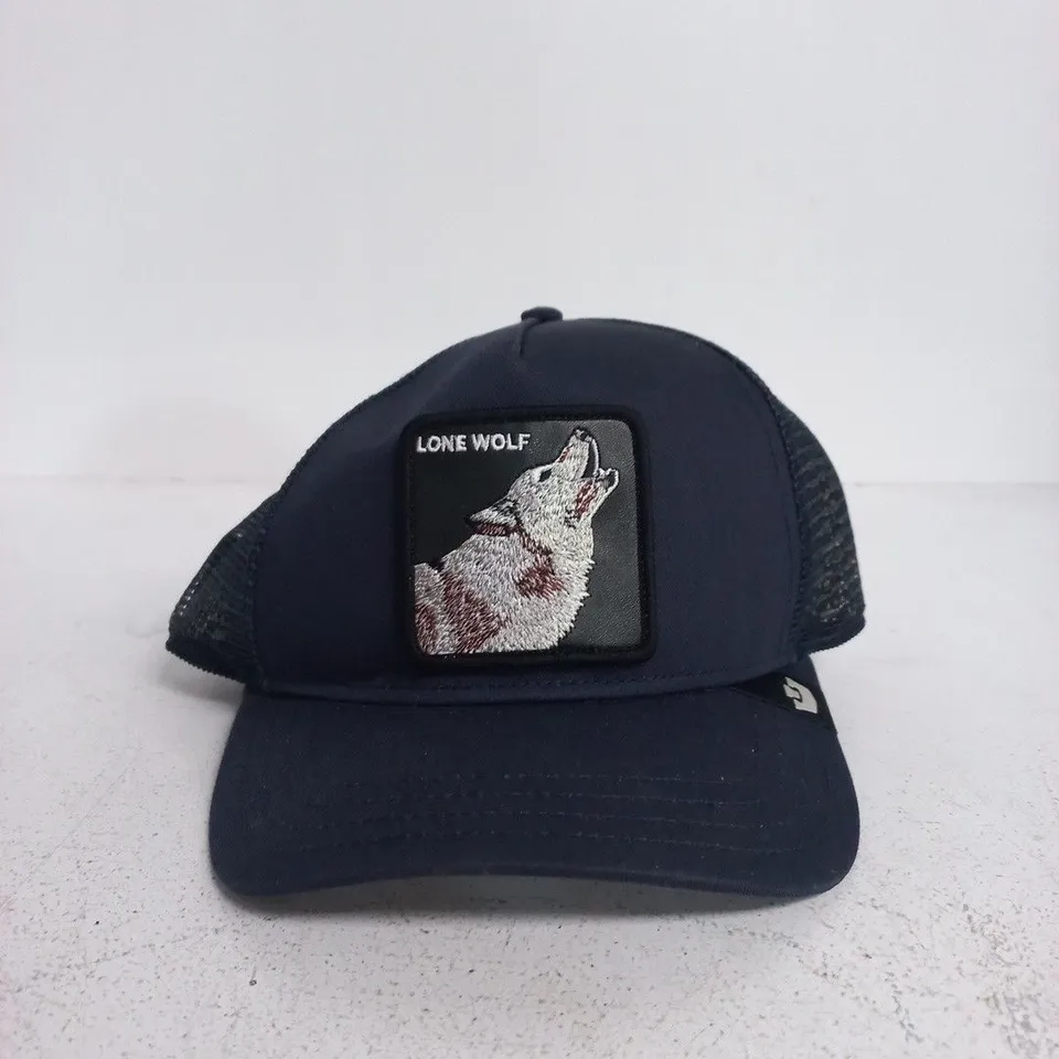 GOORIN BROS LONE WOLF TRUCKER CAP – NAVY, ONE SIZE