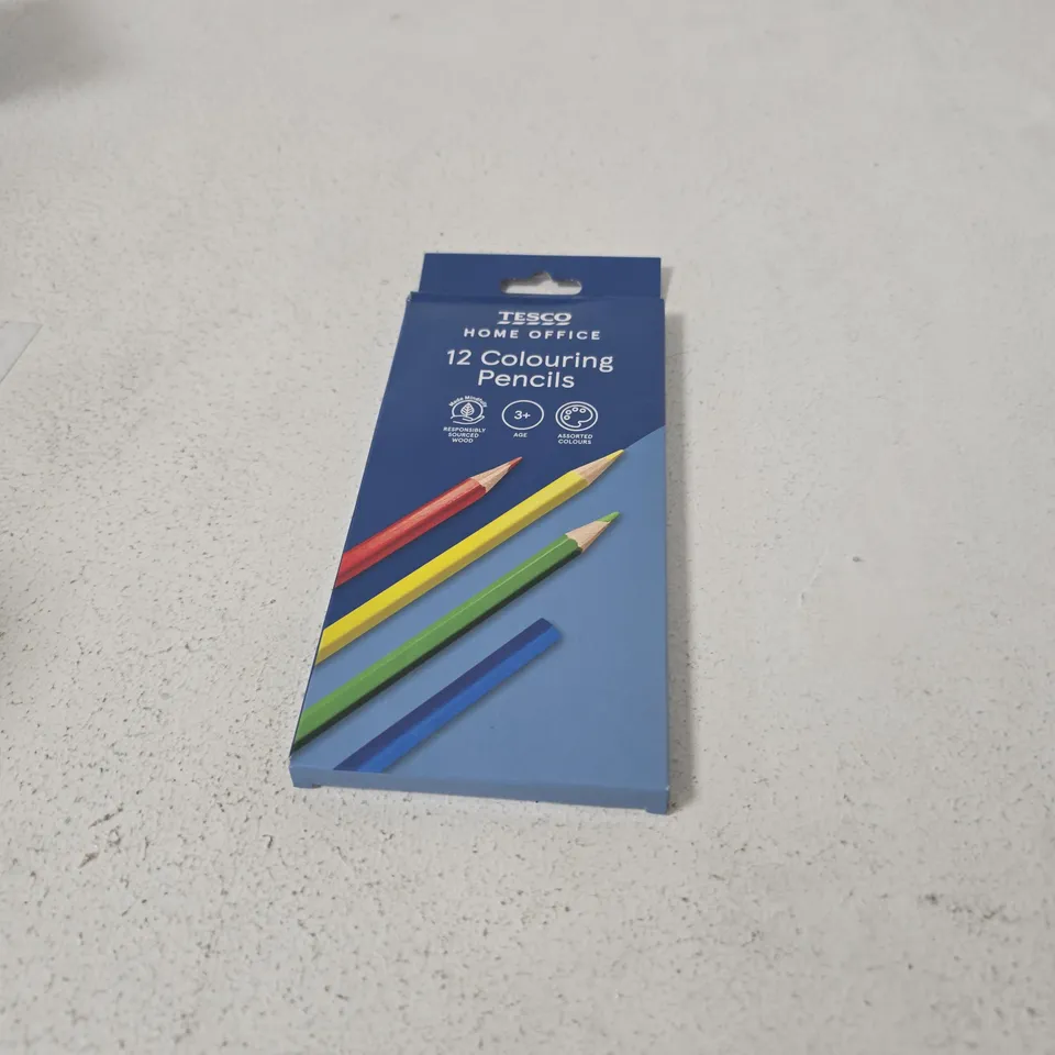 BOX OF APPROXIMATELY 15 ASSORTED HOUSEHOLD ITEMS INCLUDING REPEL REFILL COLOURING PENCILS AND VINYL REPAIR KIT