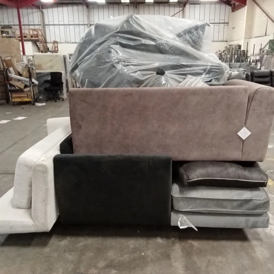 PALLET OF ASSORTED DESIGNER SOFA PARTS AND PIECES