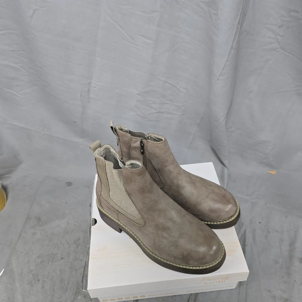 BLOWFISH MALIBU CHELSEA BOOTS – WOMEN’S SUEDE ANKLE BOOTS, GREY/BROWN UK 6