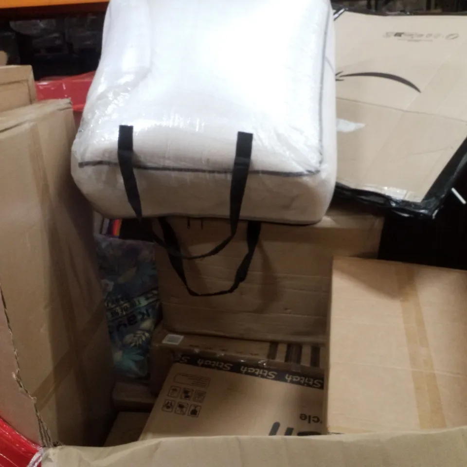 PALLET CONTAINING ASSORTED PRODUCTS INCLUDING COOKER HOOD, 4 ARMS ROTARY AIRER, VENETIAN BLIND & ELECTRIC HEATING BLANKET