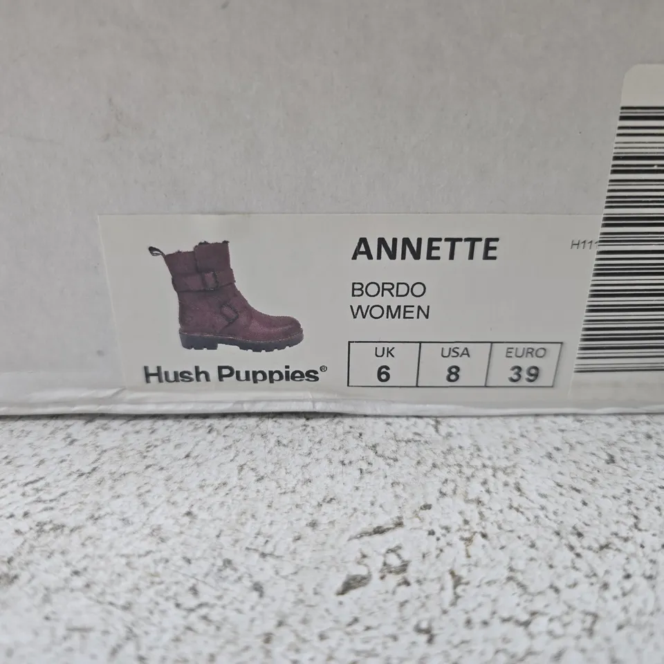 UK 6 ANNETTE BORDO WOMEN'S BOOTS – HUSH PUPPIES