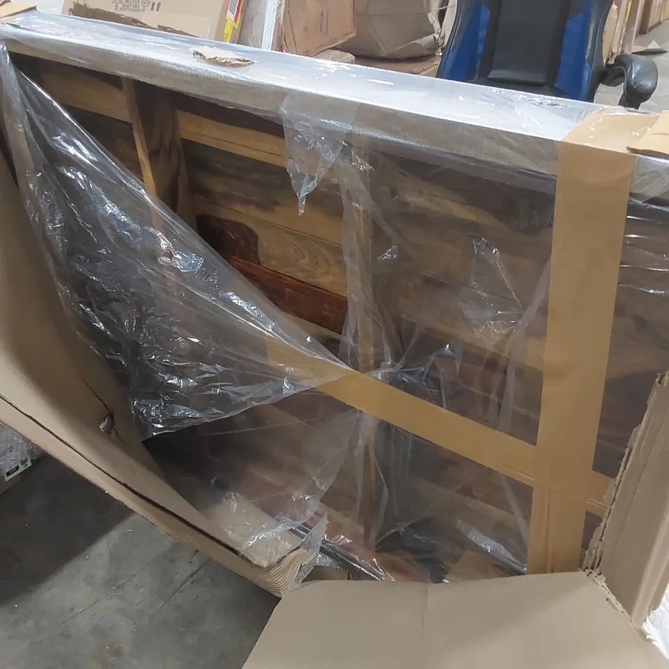 BOXED SOLID WOOD DINING TABLE