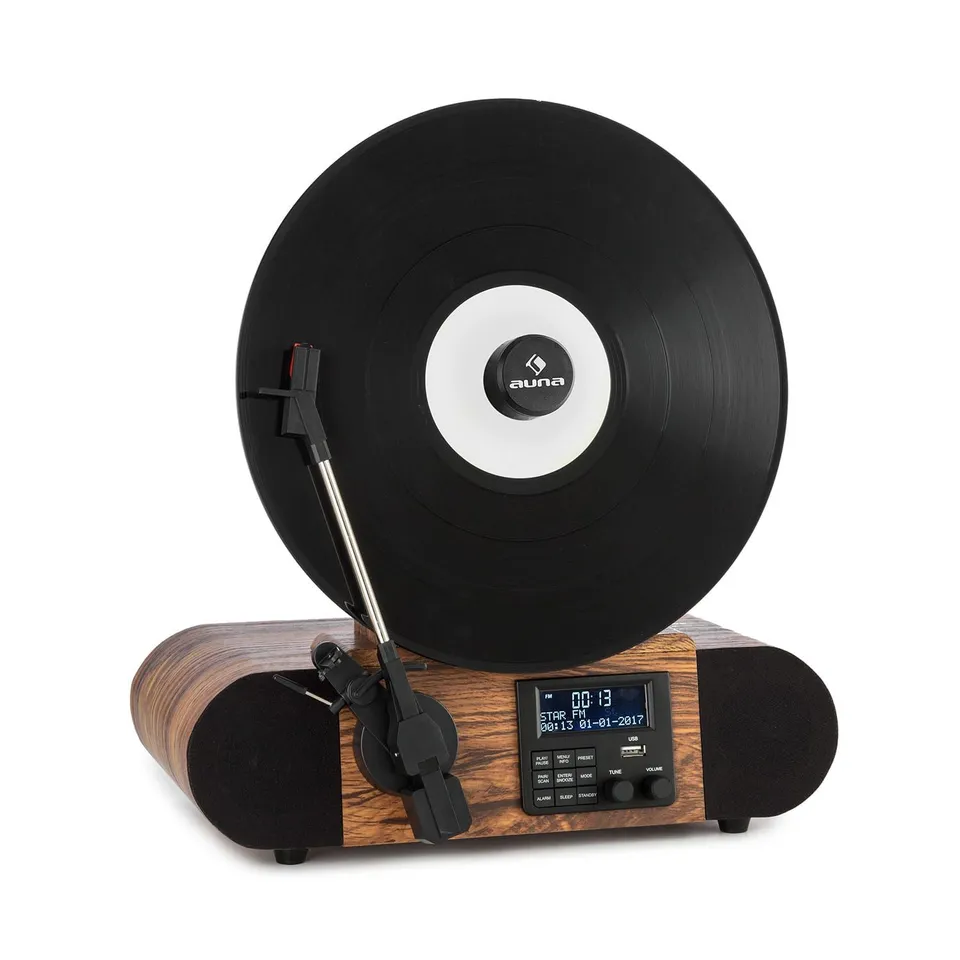 BOXED AUNA VERTICALO SE DAB RETRO TURNTABLE DAB+ FM TUNER
