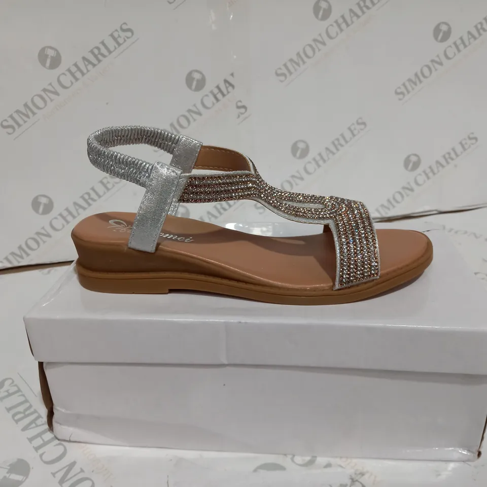 BOXED SHOES COMFY ELASTIC SHOES SLINGBACK LADIES WEDGES SUMMER SANDALS UK