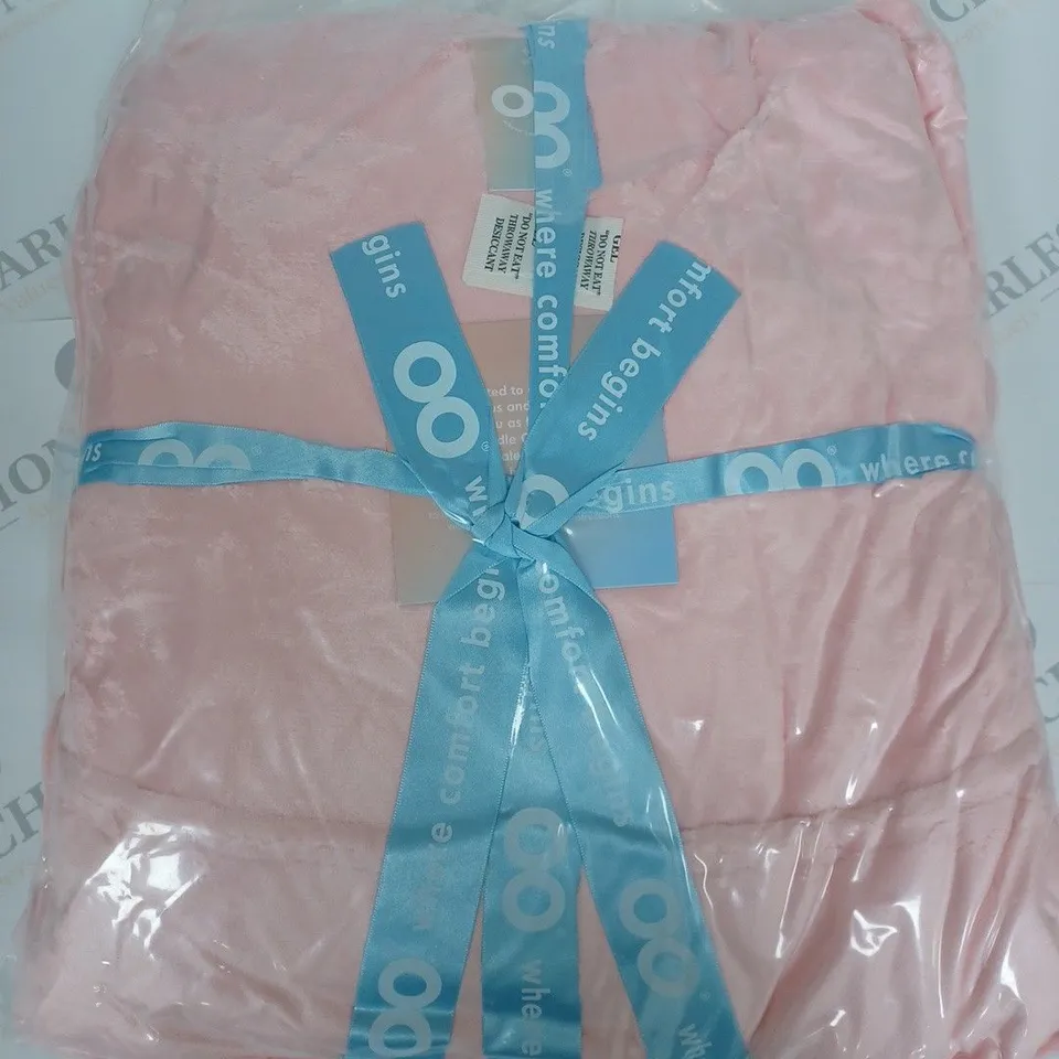 THE OODIE HOODED FLEECE LINED BLANKET IN PINK