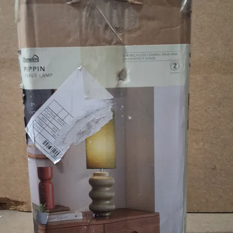 BOXED PIPPIN CERAMIC TABLE LAMP – GREEN