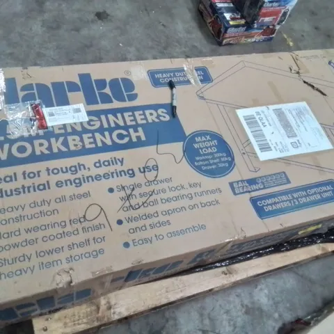 BOXED CLARKE CWB1500D 1.5M ENGINEERS' STEEL WORKBENCH