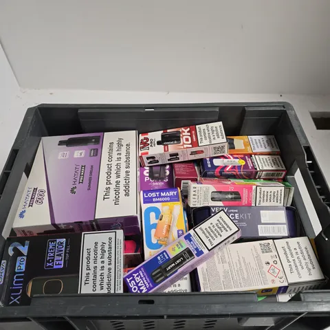 APPROXIMATELY 20 ASSORTED E-CIGARETTE PRODUCTS TO INCLUDE BRANDS SUCH AS HAYATI, OXVA, LOST MARY, ETC