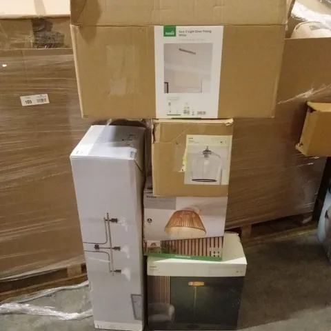 PALLET TO CONTAIN A LARGE QUANTITY OF DESIGNER HOME LIGHTING GOODS AND PRODUCTS 