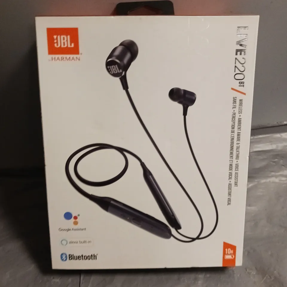 BOXED JBL LIVE 220BT WIRELESS EARPHONES