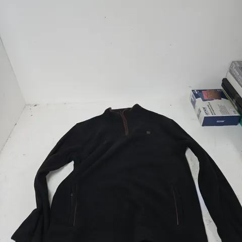 J.J. WILLIS CLASSIC CLOTHING BLACK FLEECE JACKET β SIZE LARGE