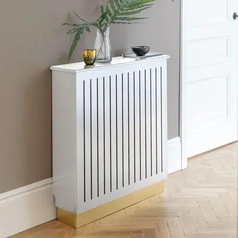BOXED SMALL RADIATOR COVER - SNOW WHITE