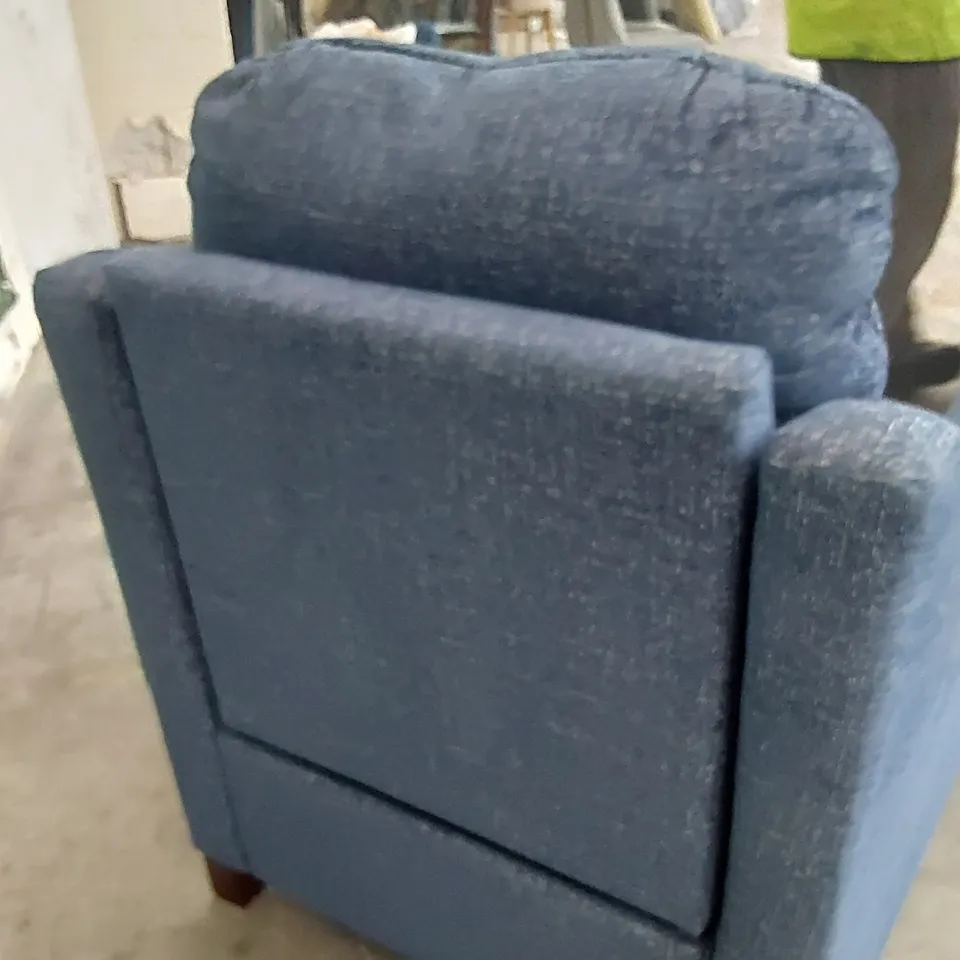 QUALITY BRITISH DESIGNER G PLAN TATE POWER RECLINING EAST CHAIR MONSOON MIDNIGHT FABRIC 