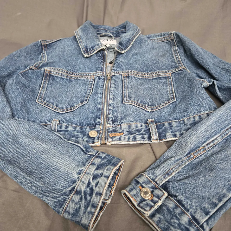 ZARA CROPPED DENIM JACKET - EUR SMALL