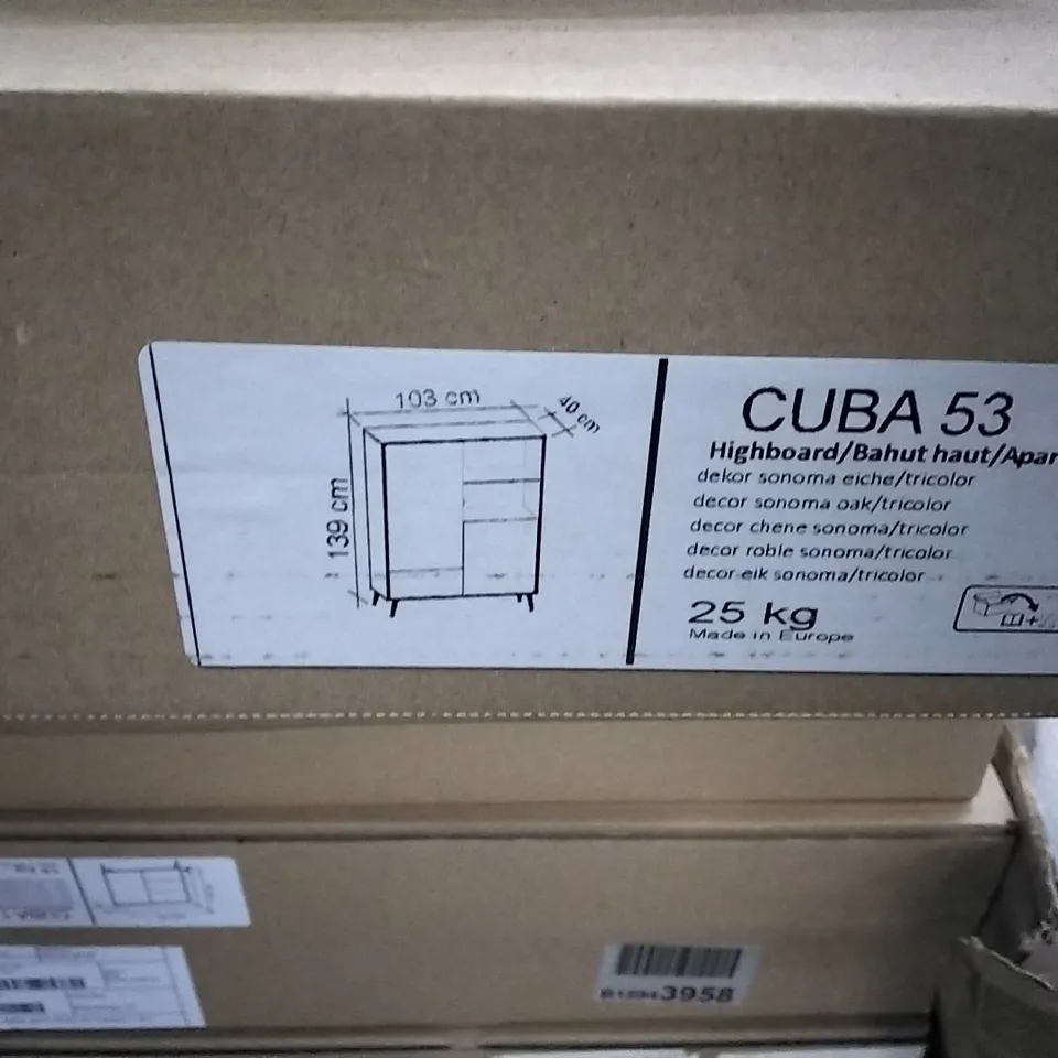PALLET OF ASSORTED FLAT-PACKED FURNITURE PARTS 
