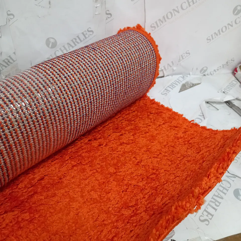 PACKAGED SERDIM RUGS SHAGGY ORANGE RUG 