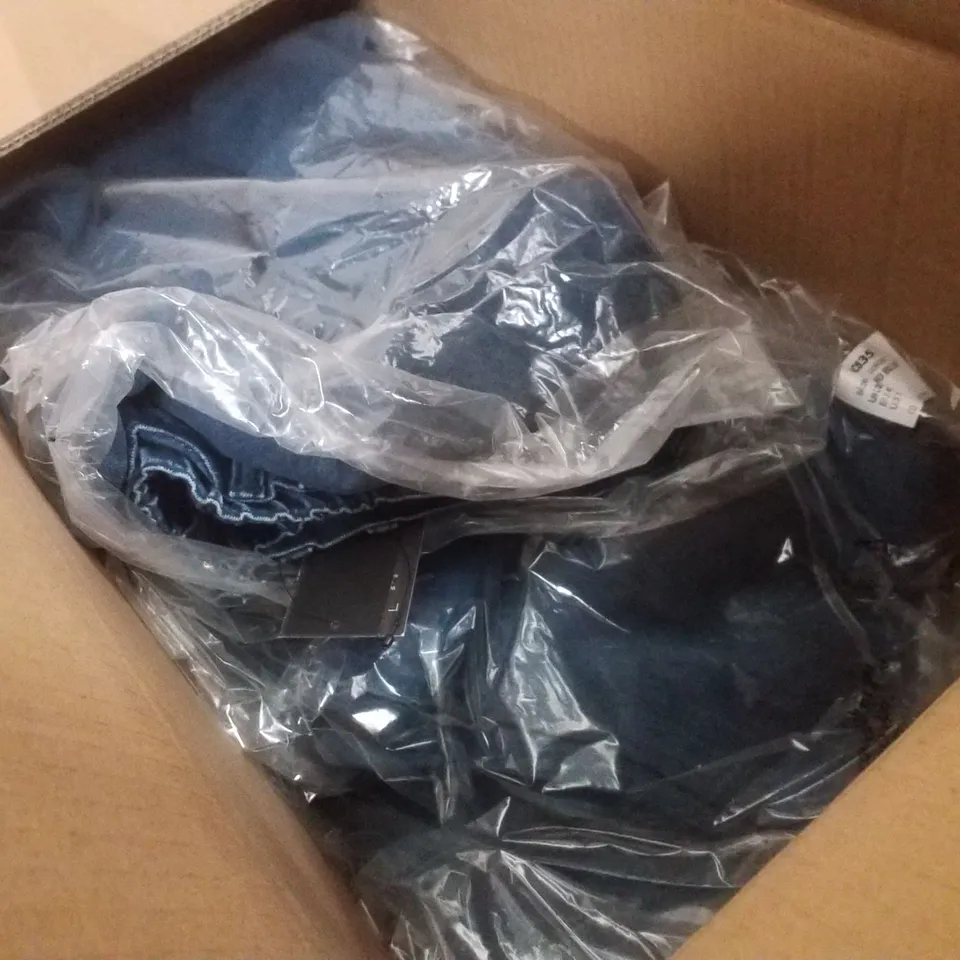 BOX CONTAINING APPROXIMATELY 8 BRAND NEW SIMPLY BE MID BLUE WIDE LEG TROUSERS - SIZE 20R