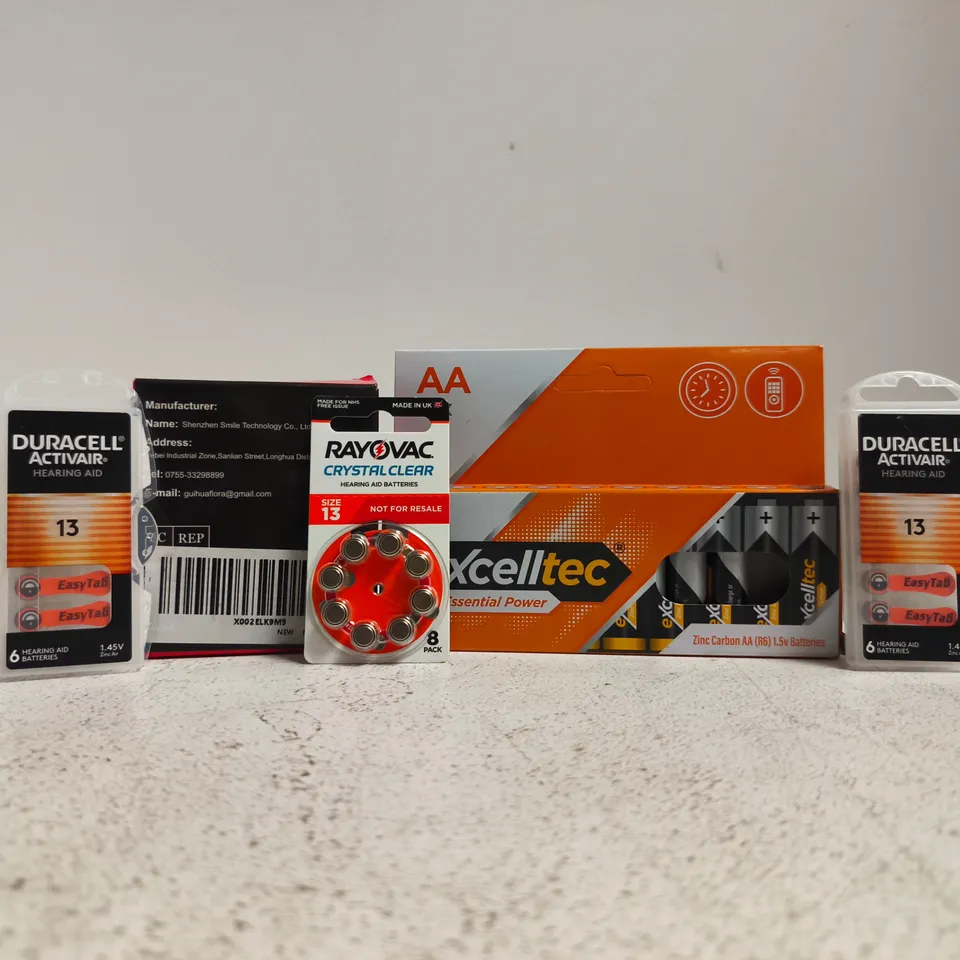 LARGE ASSORTMENT OF BATTERIES TO INCLUDE RAYOVAC, DURACELL, ETC