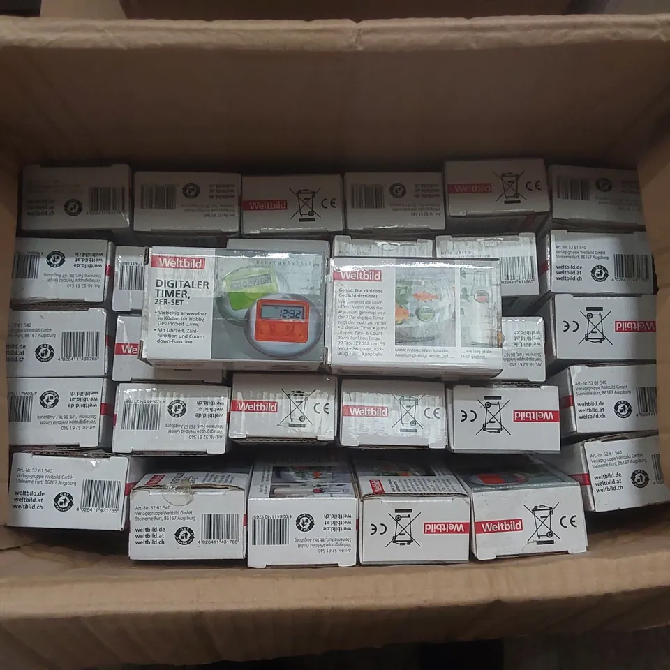 BOX CONTAINING A VERY LARGE QUANTITY OF WELTBILD DIGITAL TIMERS