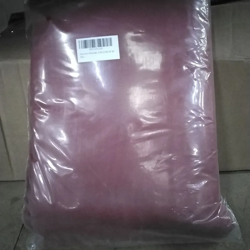 BAGGED DEAVIN POLYESTER BLACKOUT CURTAIN PAIR - DARK RED