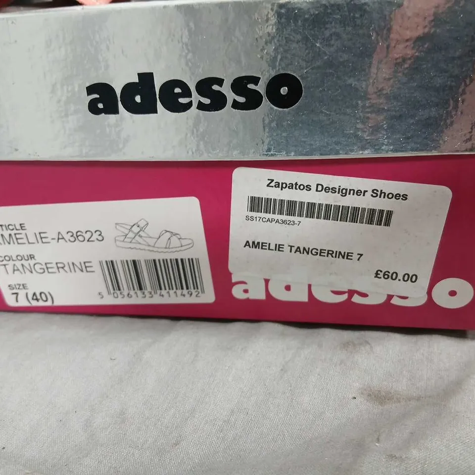 ADESSO AMELIE TANGERINE SANDALS - WOMEN'S UK 7 (EU 40)